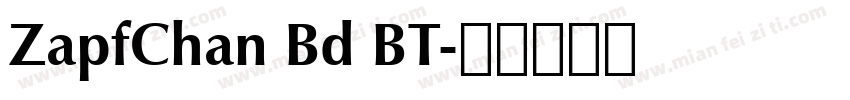 ZapfChan Bd BT字体转换